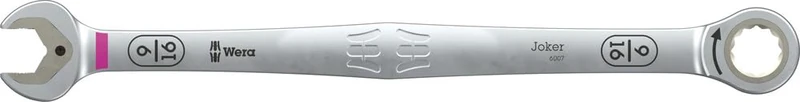 Wera 6007 Joker Ratcheting Combination Spanner SB, Long Design, Imperial, 9/16" x 265 mm