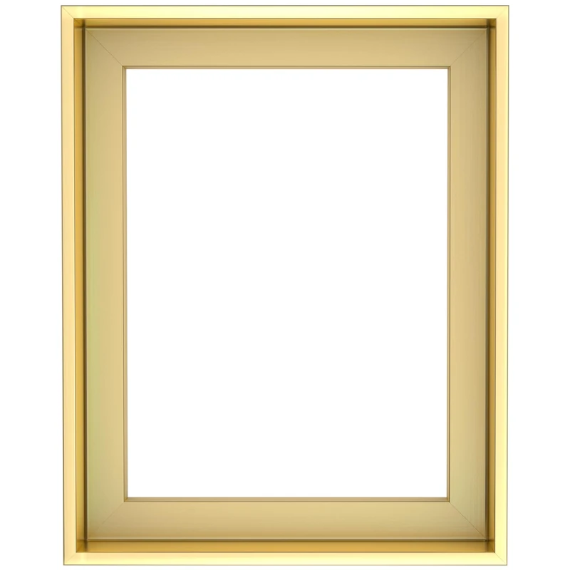 Prixas Print Floater Frame for 1.25" Thick Canvas, Wood-Look Floating Frame for Oil Paintings and Artist Panels, Gallery Wall Art Decor (Champagne Gold, 20x20 Inch)