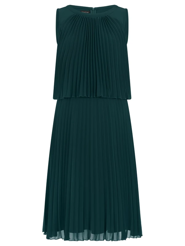 Apart Fashion Women's Chiffon Dress, Emerald, 8