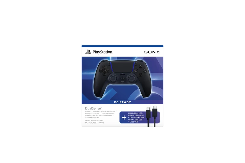 DualSense® Wireless Controller – Midnight Black + USB Cable for PC
