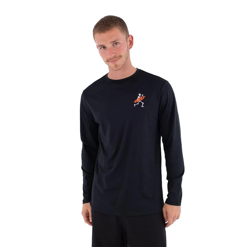Hurley Mens Long-Sleeved Surf Lycra Flamengue T-Shirt, Black, M EU