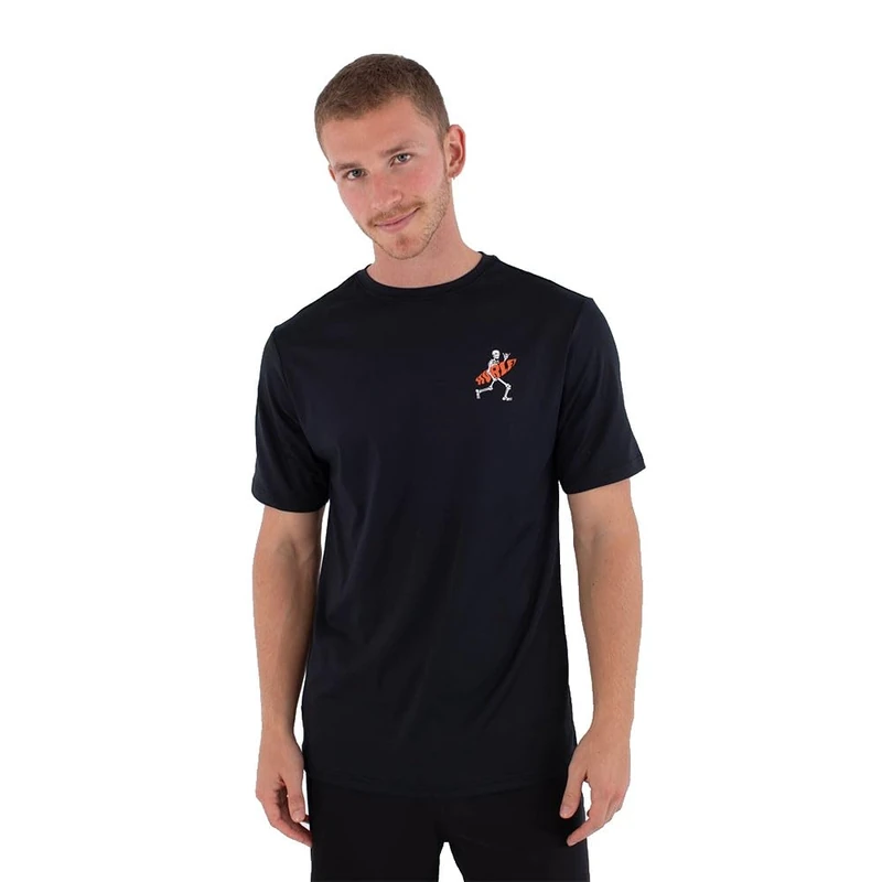 Hurley Mens Short-Sleeved Surf Lycra Flamengue T-Shirt, Black, M EU