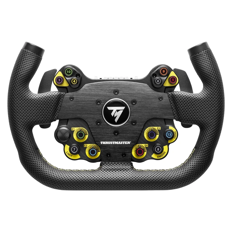 Thrustmaster EVO Racing 31U Leather - Detachable "U"-Shaped Synthetic Leather-Wrapped Wheel Rim with Hub (Buttons + LEDs) for Simracing - PS5, PS4, Xbox Series, Xbox One, PC