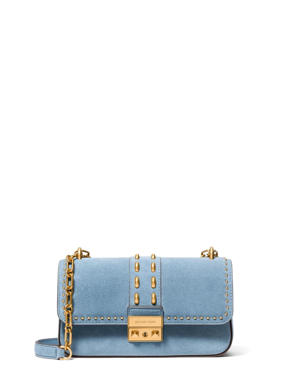 Michael Kors Tribeca Small Suede Crossbody Bag with Studs