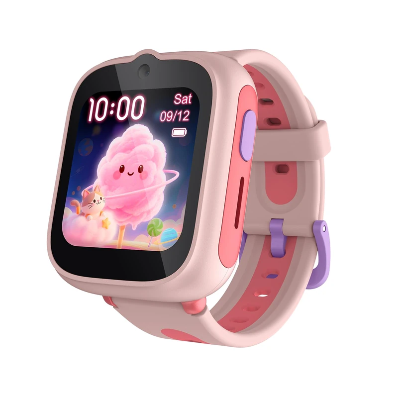 TCL MOVETIME MT48 - Kids Smartwatch with 4G Video Calling, L1+L5 Dual-Band GPS Tracking, 2.5-Day Battery, and IP68 + 2ATM Durability for Safe Adventures, Cosmic Pink, No SIM Card