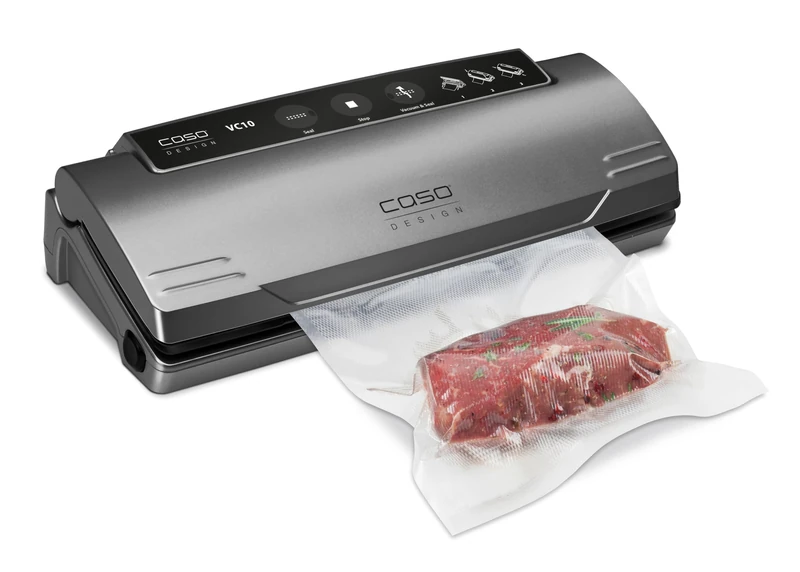 CASO VC10 Plus Edition Vacuum Sealer for Food, Food Saver Vacuum Sealer Machine with Variable Vacuum Strength, Vacuum Food Sealer with 30cm Weld for Sous Vide, Includes 50 Professional Quality Bags