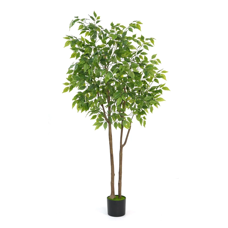 GarveeHome Artificial Banyan Tree 160 cm Artificial Plant Plastic Ficus Plants in Pot Decoration for Living Room Bedroom Office Garden