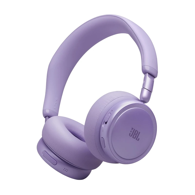 JBL Live 680NC Wireless On‑Ear Headphones with Adaptive Noise Cancelling, Bluetooth, 80 Hours Battery Life, Multipoint Connection, Purple