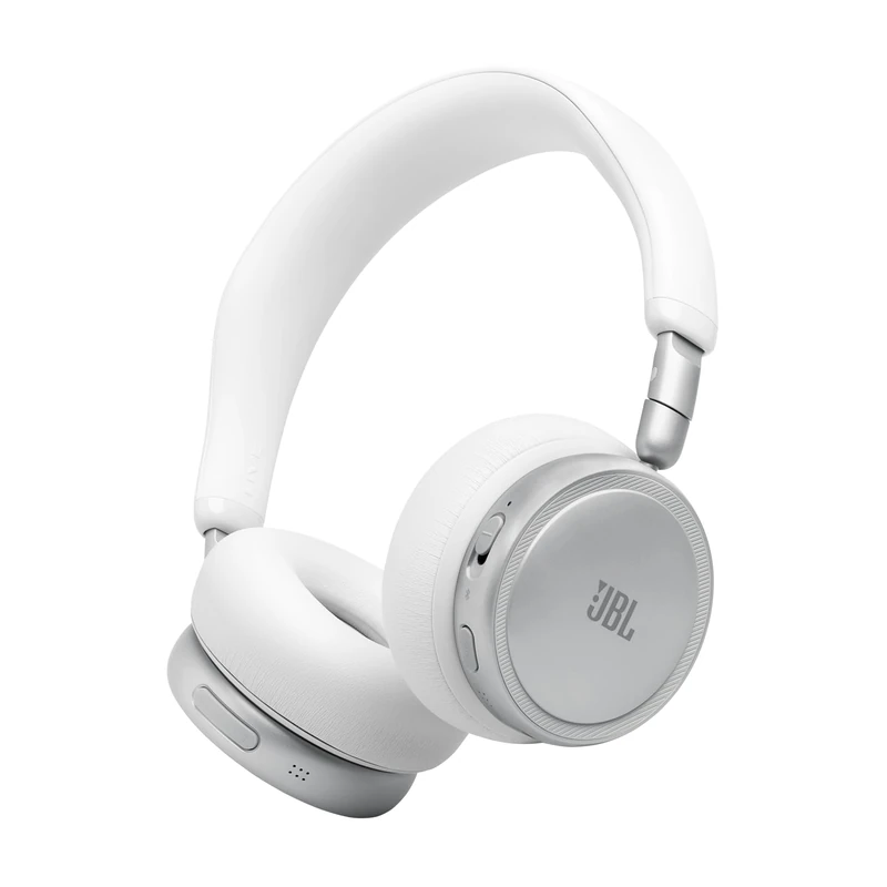 JBL Live 680NC Wireless On‑Ear Headphones with Adaptive Noise Cancelling, Bluetooth, 80 Hours Battery Life, Multipoint Connection, White