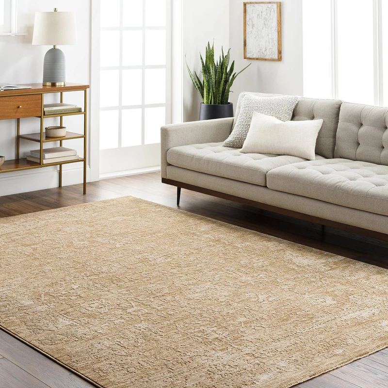 Livabliss Clarisse Traditional Vintage Rug 200x290 cm – Area Rug for Living Room, Dining & Bedroom – Medium Pile, Cotton Back, Easy Care Indoor Use, Beige, Tan, Brown