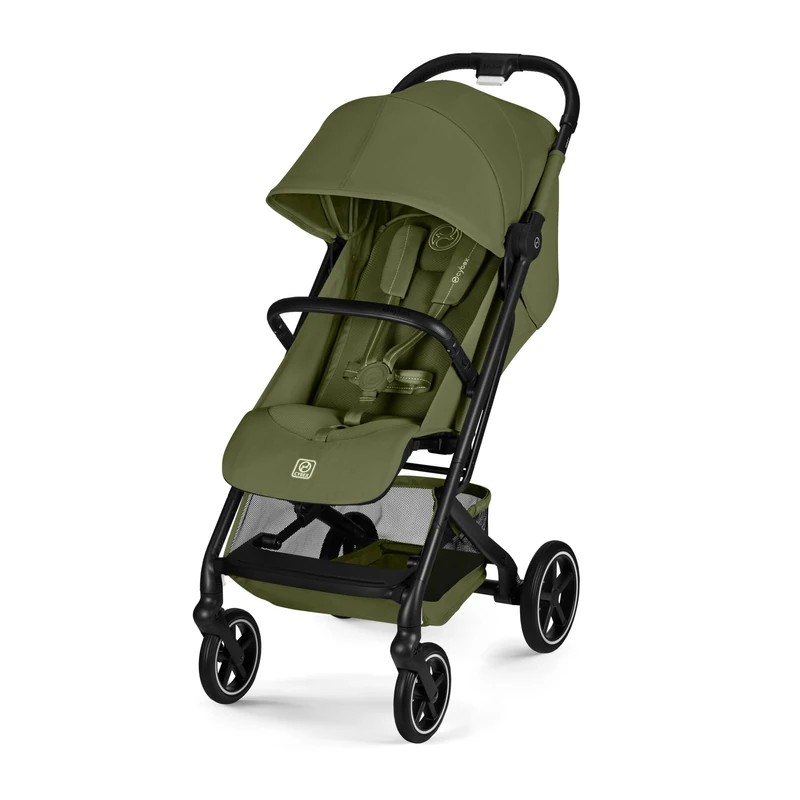 CYBEX Gold BEEZY Pushchair with Ergonomic Reclining Position, from Birth to Approx. 4 Years (max. 22 kg), Compact fold, one-Hand Harness System, Moss Green