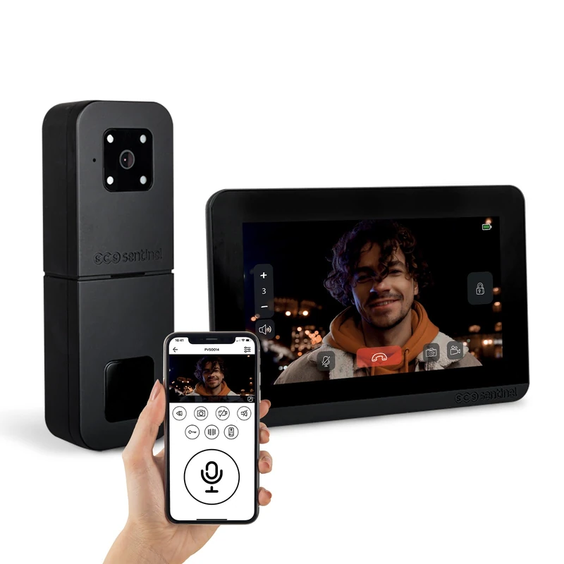 SCS Sentinel PVS0014 – Wireless Video Telephone – Wireless Door Intercom – Portier Tactil Screen HeyView Smart Air - Image 1