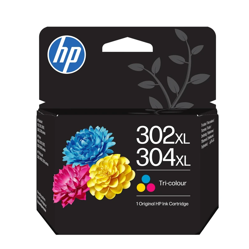 HP 302XL/304XL High Yield Tri-color Original Ink Cartridge (B7RT8AE) - Works printers: DeskJet 1110, 2130, 3630, 2600 & 3700, OfficeJet 3830, 4650, ENVY 4520 series, 5020, 5030, 5032