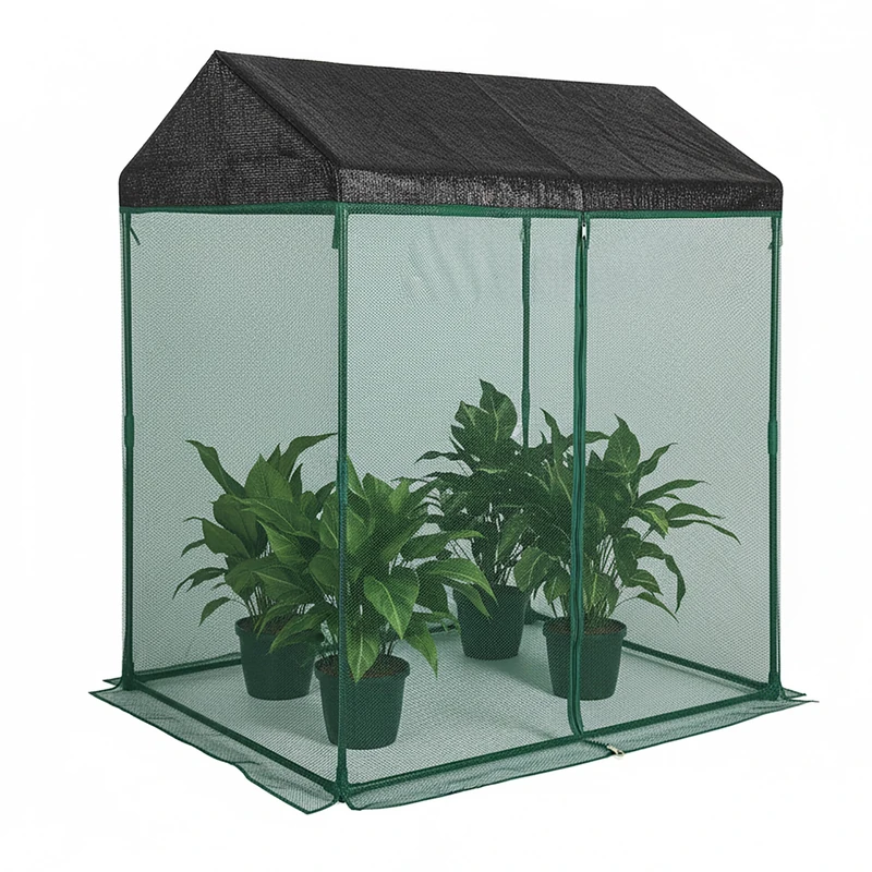Relaxdays Plant Protection Cover with Door & Roof, Insect Net, 150x130x90 cm, Green