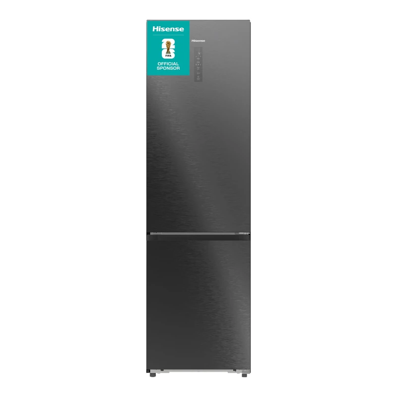 Hisense Pureflat Hi5 70/30 413L Fridge Freezer Black Brushed Steel RB5P410SAFCUK, Total No Frost, Metal Cooling, Integrated Wi-Fi, Multi Air Flow, C Rated