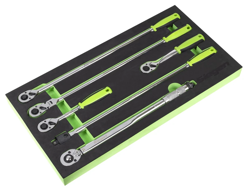 Siegen Ratchet Wrench, Breaker Bar & Torque Wrench Set 1/2" Sq Drive 6pc - S01326