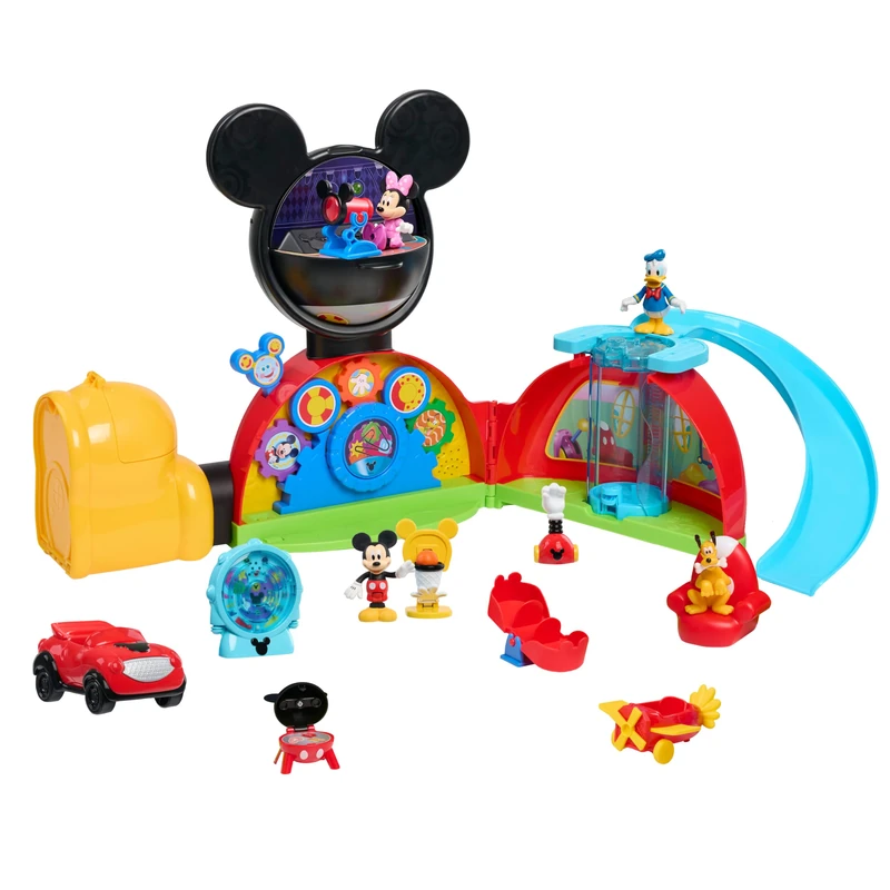 Just Play Disney Jr. Mickey Mouse Clubhouse Deluxe 71 cm Playset with Lights and Sounds, 16-pieces, 8 cm Articulated Figurines, Toy for Fans, Boys, Kids, Ages 3 and Up
