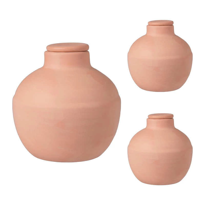 Relaxdays Set of 3 Clay Ollas, 800 ml Root-Zone Irrigation for Raised Beds & Greenhouses, Terracotta, 13 x 13.5 x 13.5 c