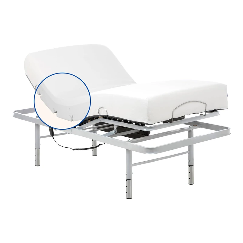 Geriafy – 3 ft Single Electric Adjustable Bed with Height-Adjustable Legs & Memory Foam Mattress | Tencel Cover | High-Density Foam | Reclining Bed Base