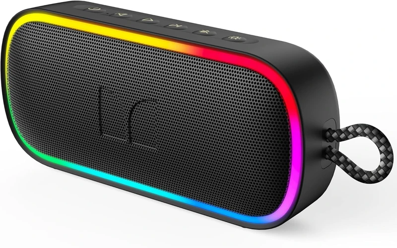S150 PLUS Portable Bluetooth Speaker, 20W, Bluetooth 5.4, IP55 Water Resistant, 2000mAh Battery, Multicolour Lighting