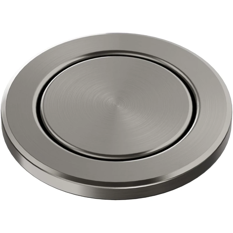 Blanco PushControl III Satin Platinum, the Flat Eccentric Suitable for All Sinks with InFino Drain System, Easy Push Operation, Easy to Clean, Required Drilling Diameter: 35 mm - Image 1