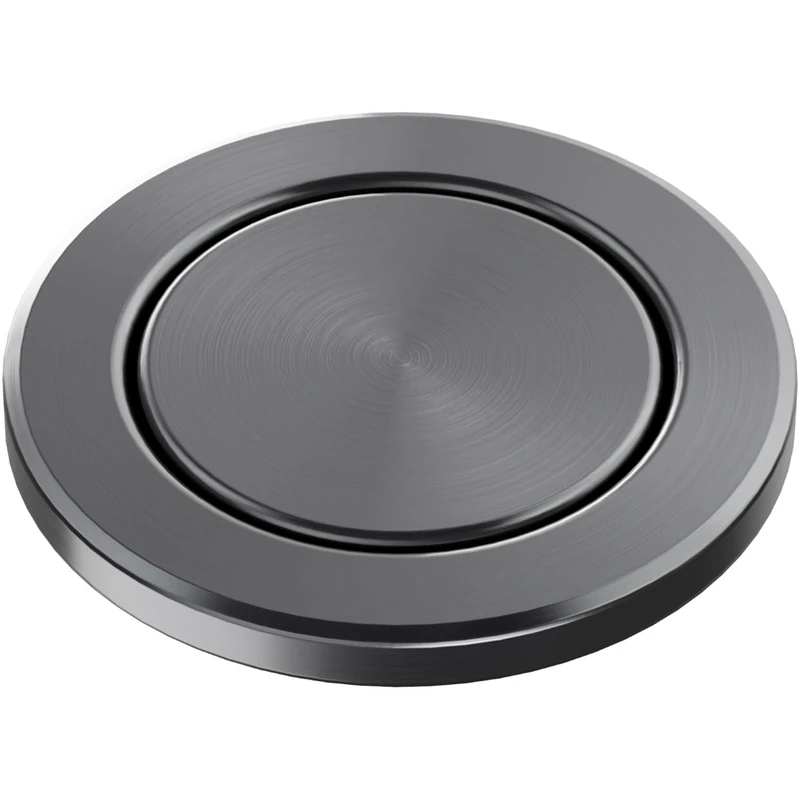 Blanco PushControl III Satin Dark Steel | The Flat Eccentric Suitable for All Sinks with InFino Drain System | Easy Push Operation | Easy to Clean | Required Drilling Diameter: 35 mm