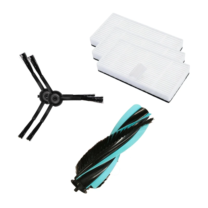 Cecotec Replacement Accessories Kit for Conga X70. Includes Hairless Anti-Tangle Brush, 2 Side Brushes and 3 High Efficiency Filters for Maintenance and Extend the Service Life - Image 1