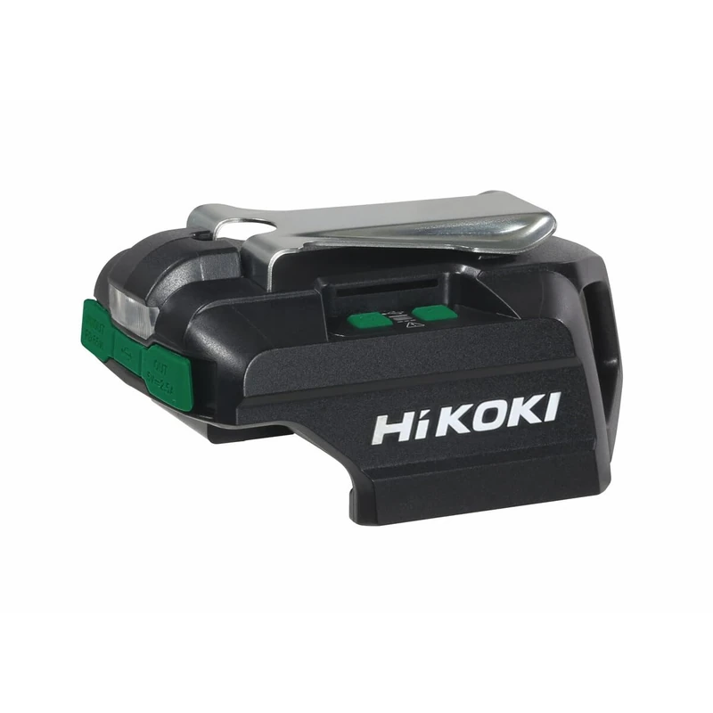 HiKOKI UC18DAJ4Z Handy charger for 18V and MULTI VOLT battery packs with integrated LED light and power bank function