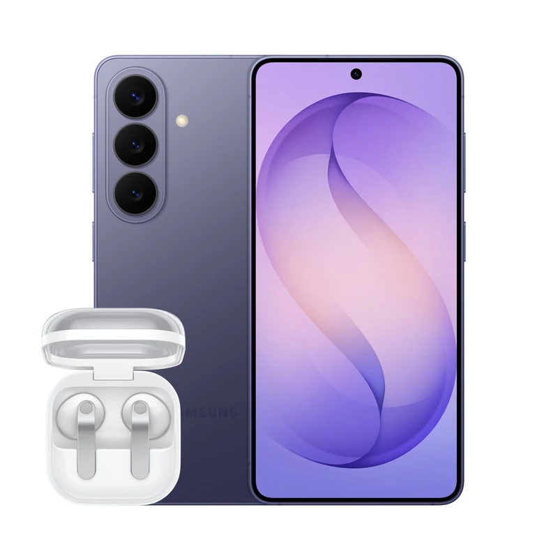 Samsung Galaxy S26 AI Phone, 50 MP Camera, 12 GB Memory, 512 GB Storage, 4300 mAh Battery, Galaxy AI, Cobalt Violet, 3 Year Samsung Extended Warranty (UK Version) with Buds4 in White