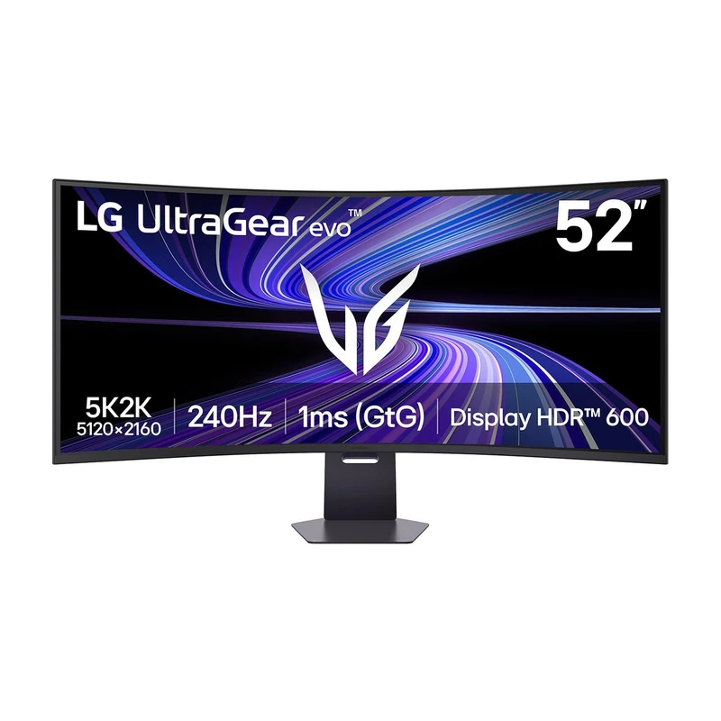 LG UltraGear evo G9 Gaming Monitor 52G930B-B : Ultrawide 5K2K 2160p VA Curved 52 Inch, 240Hz, 1ms, HDR 600, Built-in Speakers, DP 2.1(DSC), HDMI 2.1, USB- C(90W PD)