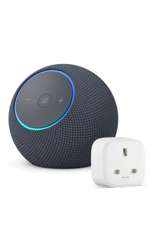 Amazon Echo Dot Max (newest gen) | Graphite + Amazon Basics Smart Plug, Works with Alexa - Smart Home Starter Kit