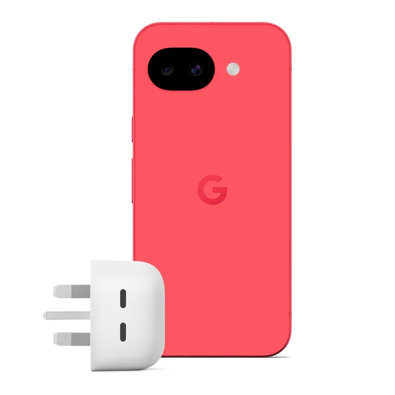 Google Pixel 10a - 7 years of Pixel Drops, 30+ hours battery, Gemini Live - Berry, 256GB + Pixel Flex Dual Port 67 W USB-C Fast Charger - Compatible Products and Other USB-C devices
