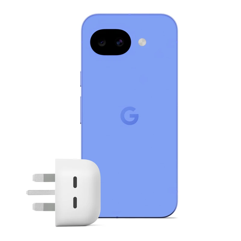 Google Pixel 10a - 7 years of Pixel Drops, 30+ hours battery, Gemini Live - Lavender, 128GB + Pixel Flex Dual Port 67 W USB-C Fast Charger - Compatible Products and Other USB-C devices