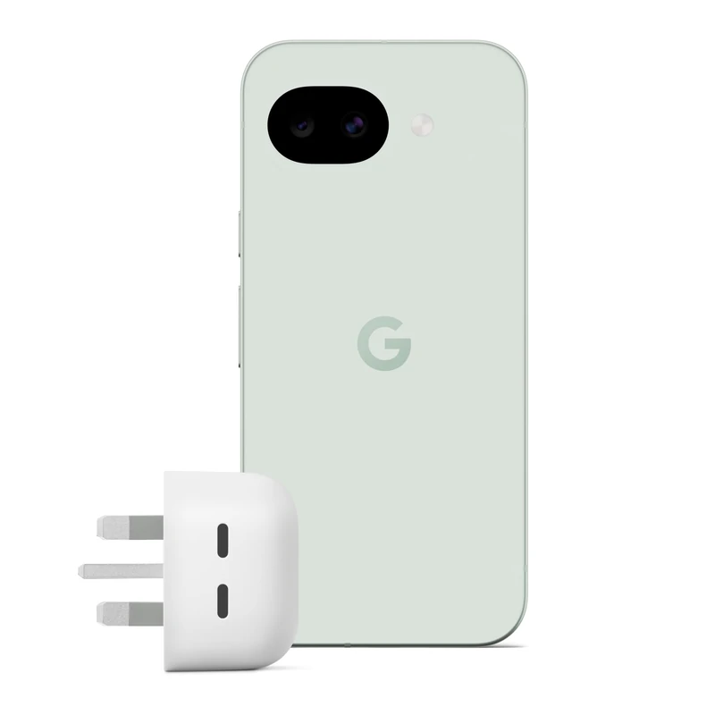 Google Pixel 10a - 7 years of Pixel Drops, 30+ hours battery, Gemini Live - Fog, 256GB + Pixel Flex Dual Port 67 W USB-C Fast Charger - Compatible Products and Other USB-C devices
