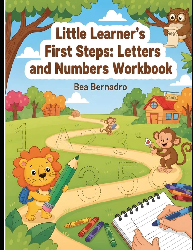 Little Learner's First Step's: Letters and Numbers Workbook: Alphabet and Numbers Workbook for Kids ages 4 to 6 years old. Trace and Color ABC's and ... and Kindergarten Readiness Activity Book