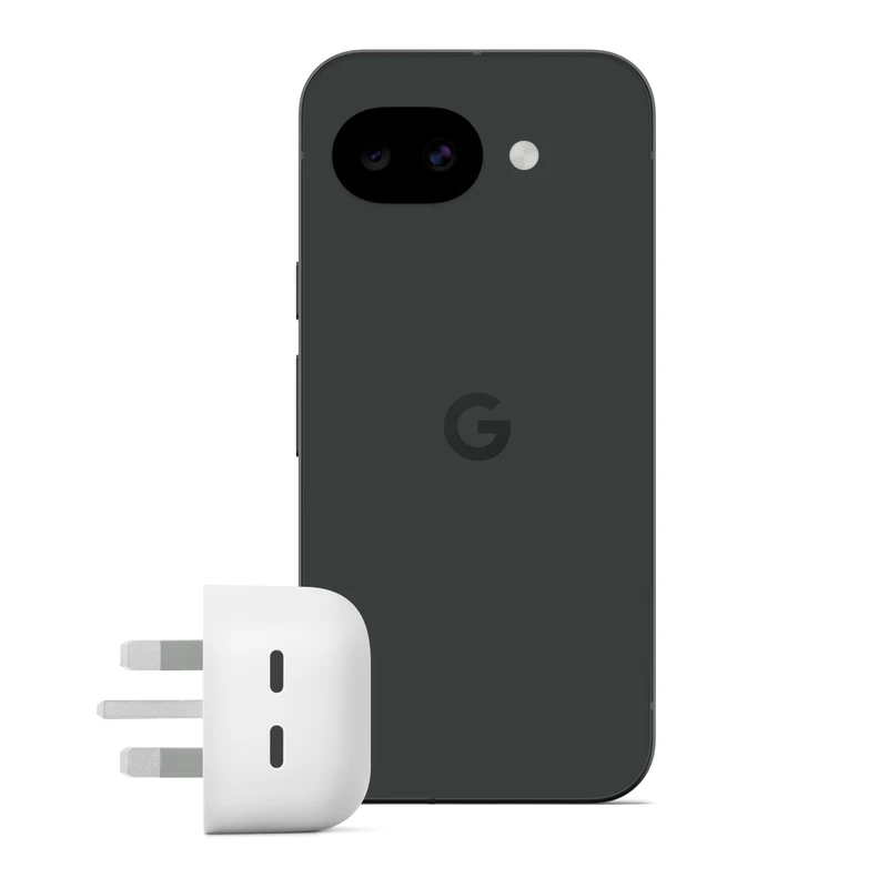 Google Pixel 10a - 7 years of Pixel Drops, 30+ hours battery, Gemini Live - Obsidian, 128GB + Pixel Flex Dual Port 67 W USB-C Fast Charger - Compatible Products and Other USB-C devices