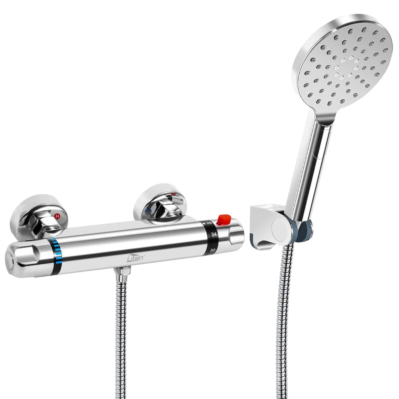 Uten Thermostatic Shower Mixer - 3 Mode Head and Hose