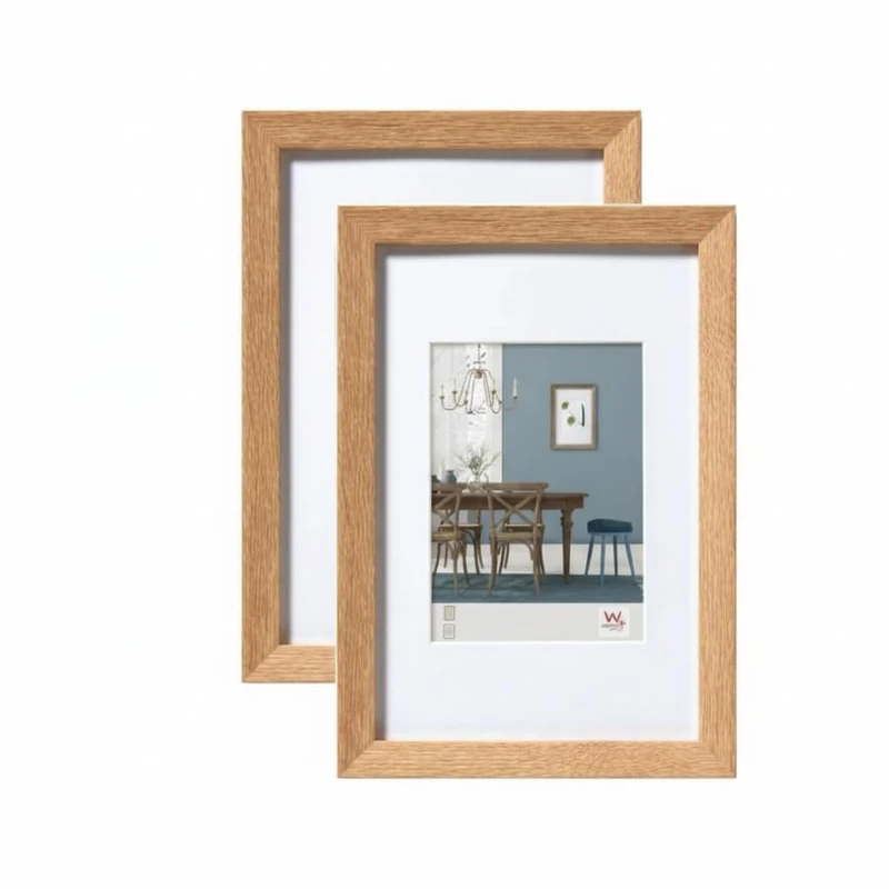 walther design - Fiorito EF040ED Picture Frames, Light Oak, 30 x 40 cm, Pack of 2 Wooden Frames - Image 1