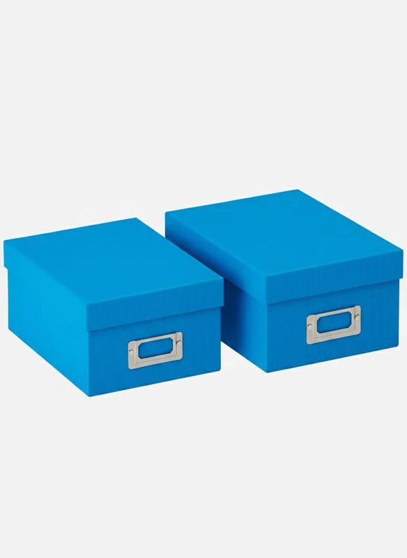 walther design - Fun FB-115-DU Storage Boxes, Ocean Blue, Pack of 2
