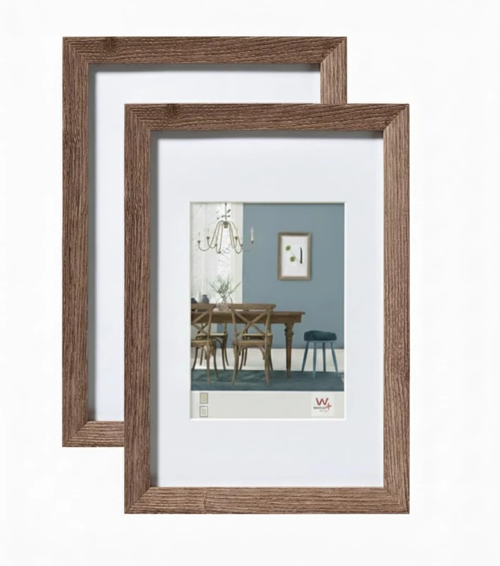 walther design - Fiorito EF430ND Picture Frames, Walnut, 24 x 30 cm, Pack of 2 Wooden Frames