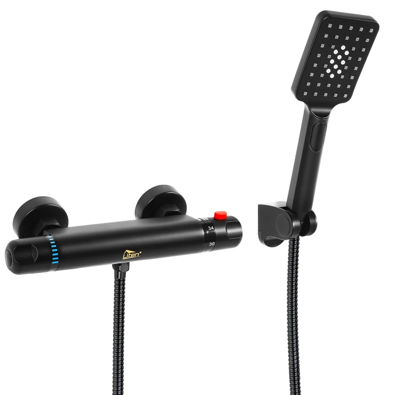 Uten Thermostatic Shower Mixer - 3 Mode Head and Hose