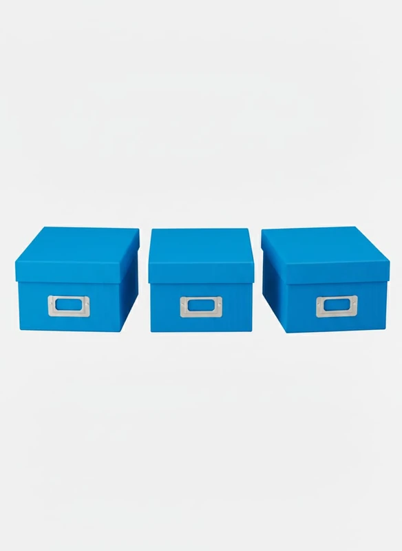 walther design - Fun FB-115-U3 Storage Boxes, Ocean Blue, Pack of 3