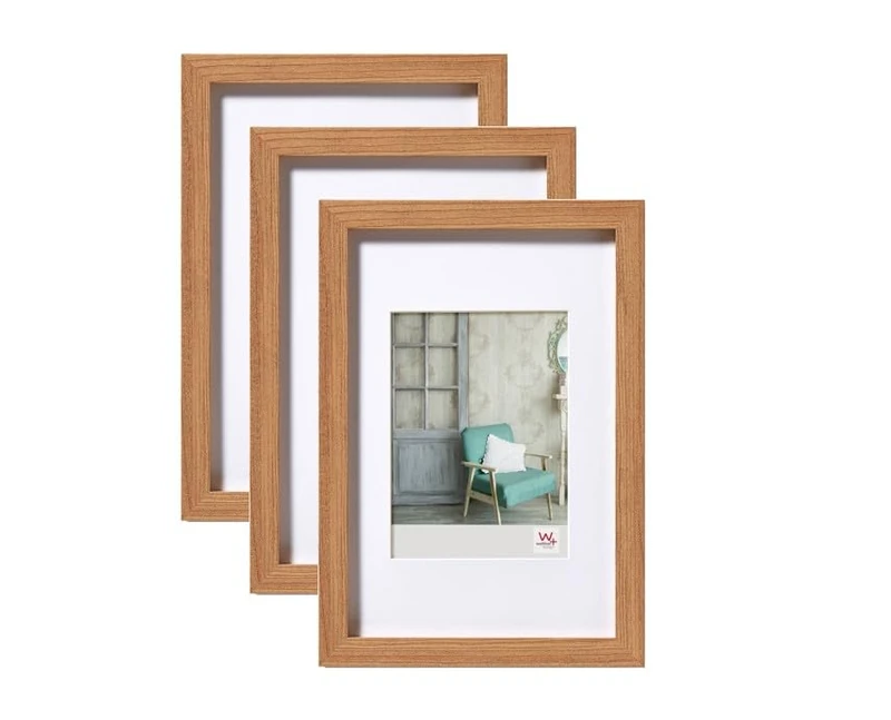walther design - Stockholm EA030P3 Picture Frames, Beech, 20 x 30 cm, Pack of 3 Wooden Frames - Image 1