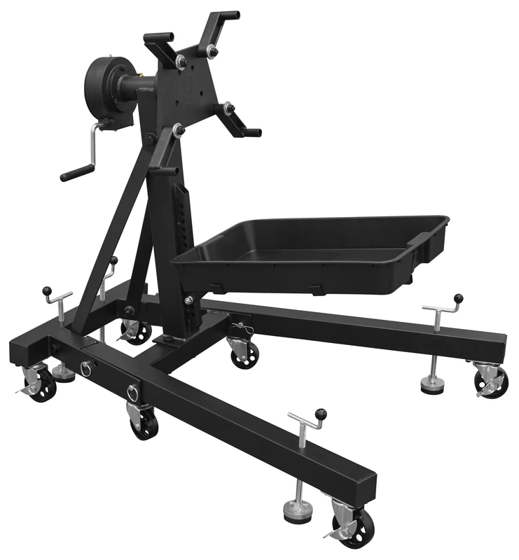 Sealey Viking - Folding 360º Rotating Engine Stand with Geared Handle & Drain Pan - ES680DS