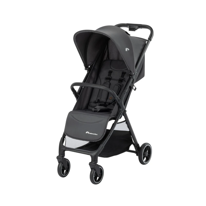 Bebeconfort Azur, Compact Baby Stroller, 0-3 Years (15 kg), Lightweight Baby Pushchair, Automatic One Hand Fold, Stepless Recline to Lie-Flat, Spacious Basket, Mineral Green