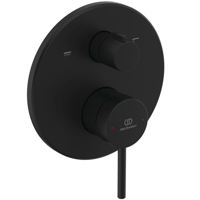 Ideal Standard Ceraline O Nuovo Single-Lever Concealed Bathroom Mixer tap for 2 Functions, Bathroom Mixer tap Without spout – Matt Black