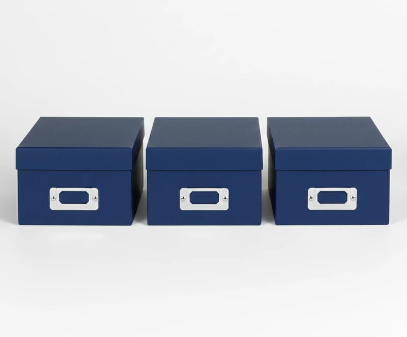 walther design - Fun FB-115-L3 Storage Boxes, Blue, Pack of 3