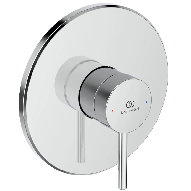 Ideal Standard Ceraline O Nuovo Concealed Shower Mixer with Temperature Limiter at 40°C, Single-Lever Shower Mixer – Chrome