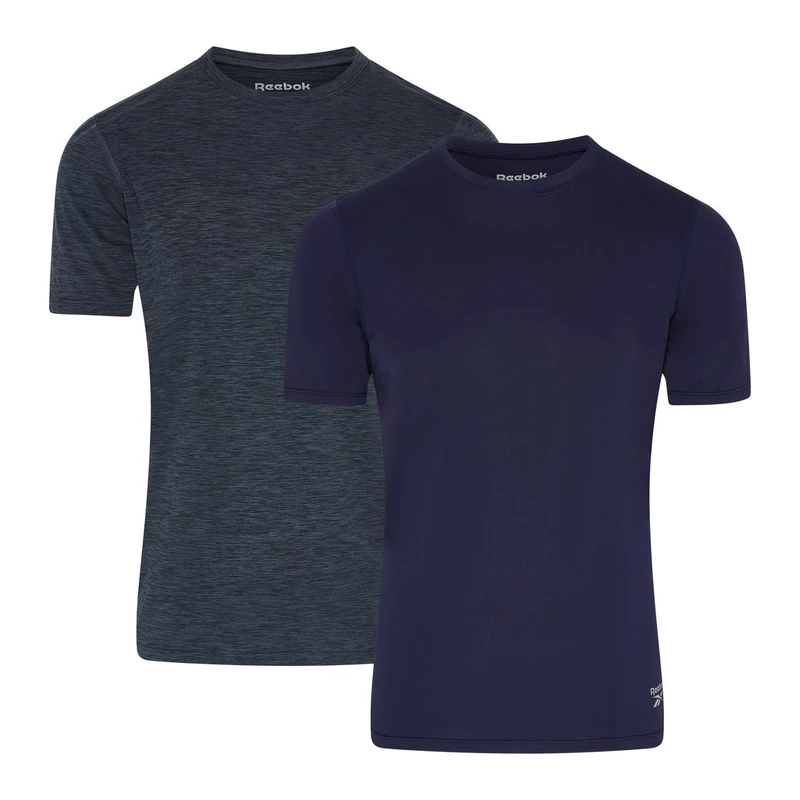 Reebok Clancy Performance Men's T-Shirts - Pack of 2. Fitted Mens T Shirt Multipack, Moisture-Wicking & Lightweight. - Image 1