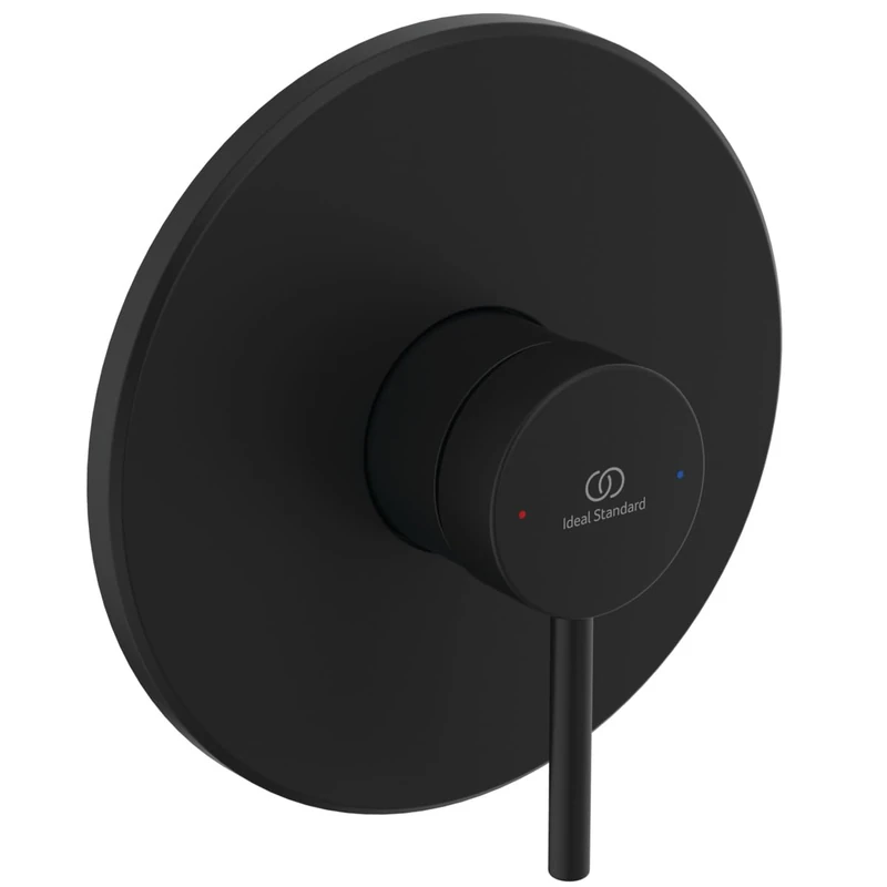 Ideal Standard Ceraline O Nuovo Concealed Shower Mixer with Temperature Limiter at 40°C, Single-Lever Shower Mixer – Matt Black